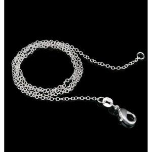 925 Sterling Silver 22" Rolo Chain 1mm Necklace Lobster Claw Clasp Jewelry